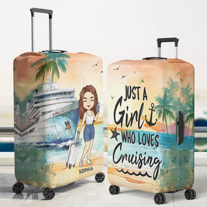 La mer vous appelle - Housse de bagage personnalisée - Cadeau de vacances, cadeau pour les amoureux du voyage d'aventure