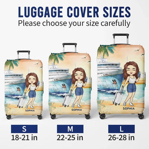 La mer vous appelle - Housse de bagage personnalisée - Cadeau de vacances, cadeau pour les amoureux du voyage d'aventure