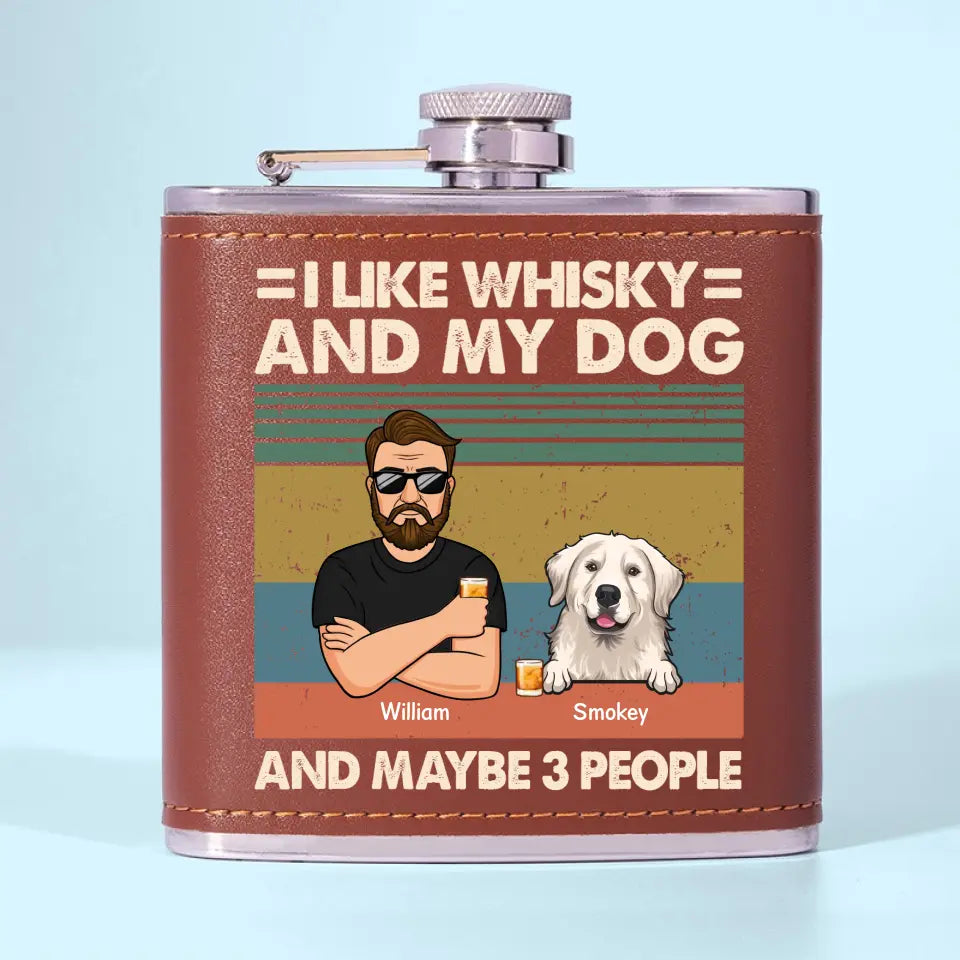 Un chien est un lien entre inconnus - Flasque personnalisée pour chien - Fête des pères, cadeau pour les propriétaires d'animaux et les amoureux des animaux