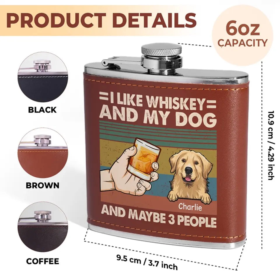Envie de rester à la maison et de me détendre avec mon chien ? Flasque personnalisée pour chien – Cadeau pour les propriétaires et les amoureux des animaux.