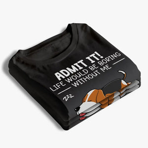 Les chiens ne mentent jamais sur l'amour - T-shirt unisexe personnalisé pour chien, sweat à capuche, sweat-shirt - Fête des Pères, cadeau pour les propriétaires d'animaux et les amoureux des animaux