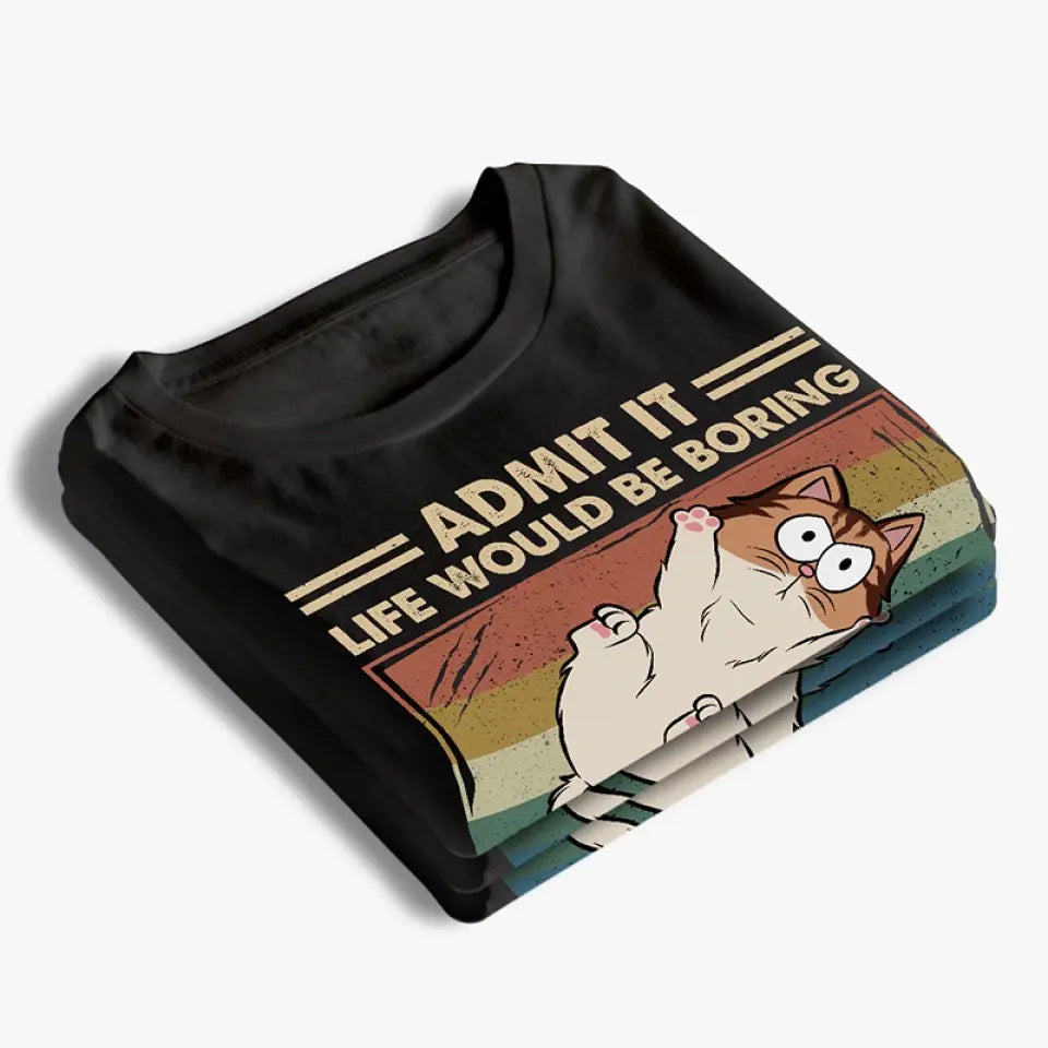 Un chaton fait le bonheur de tous - T-shirt, sweat à capuche et sweat-shirt unisexe personnalisé pour chat - Fête des Pères, cadeau pour les propriétaires d'animaux et les amoureux des animaux