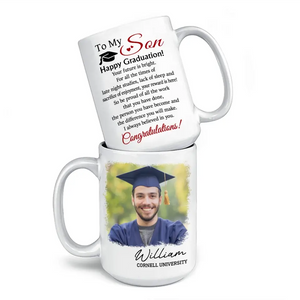 Tasse personnalisée avec photo « J'ai toujours cru en toi » - Cadeau de fin d'études pour les membres de la famille, les frères et sœurs