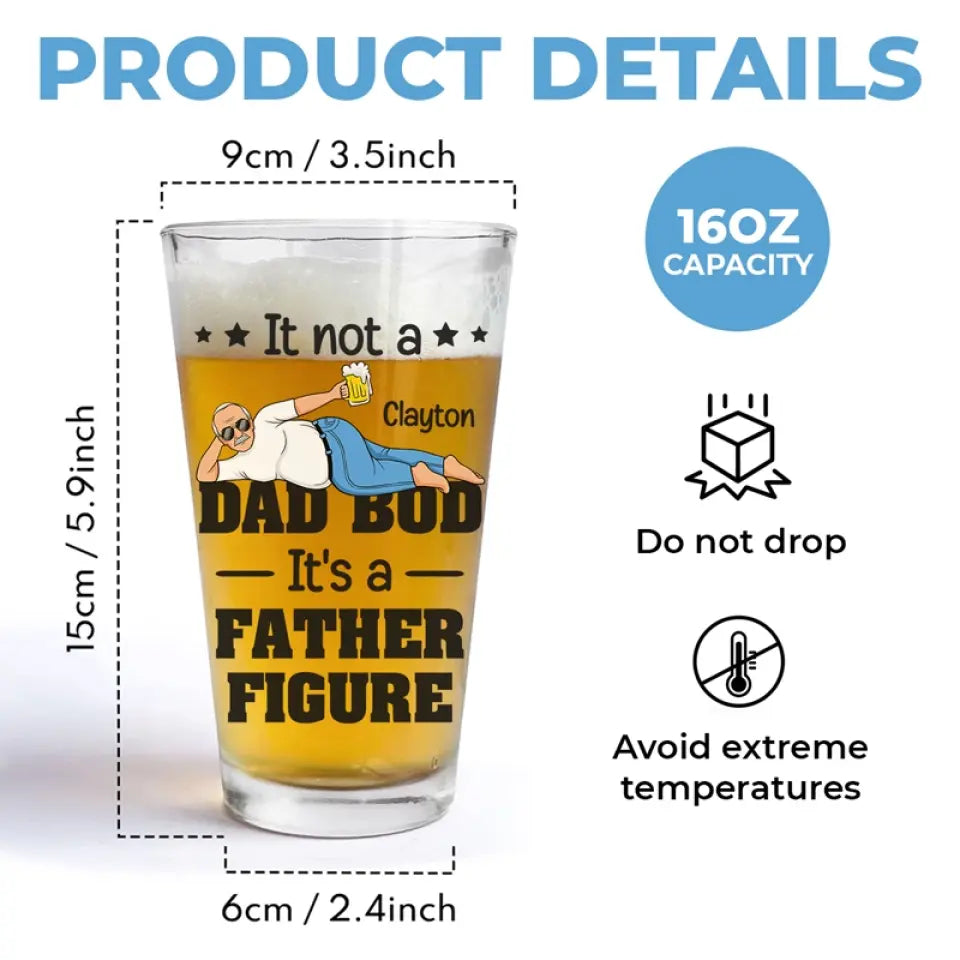 C'est une figure paternelle - Verre à bière personnalisé pour la famille - Fête des pères, cadeau pour papa, grand-père
