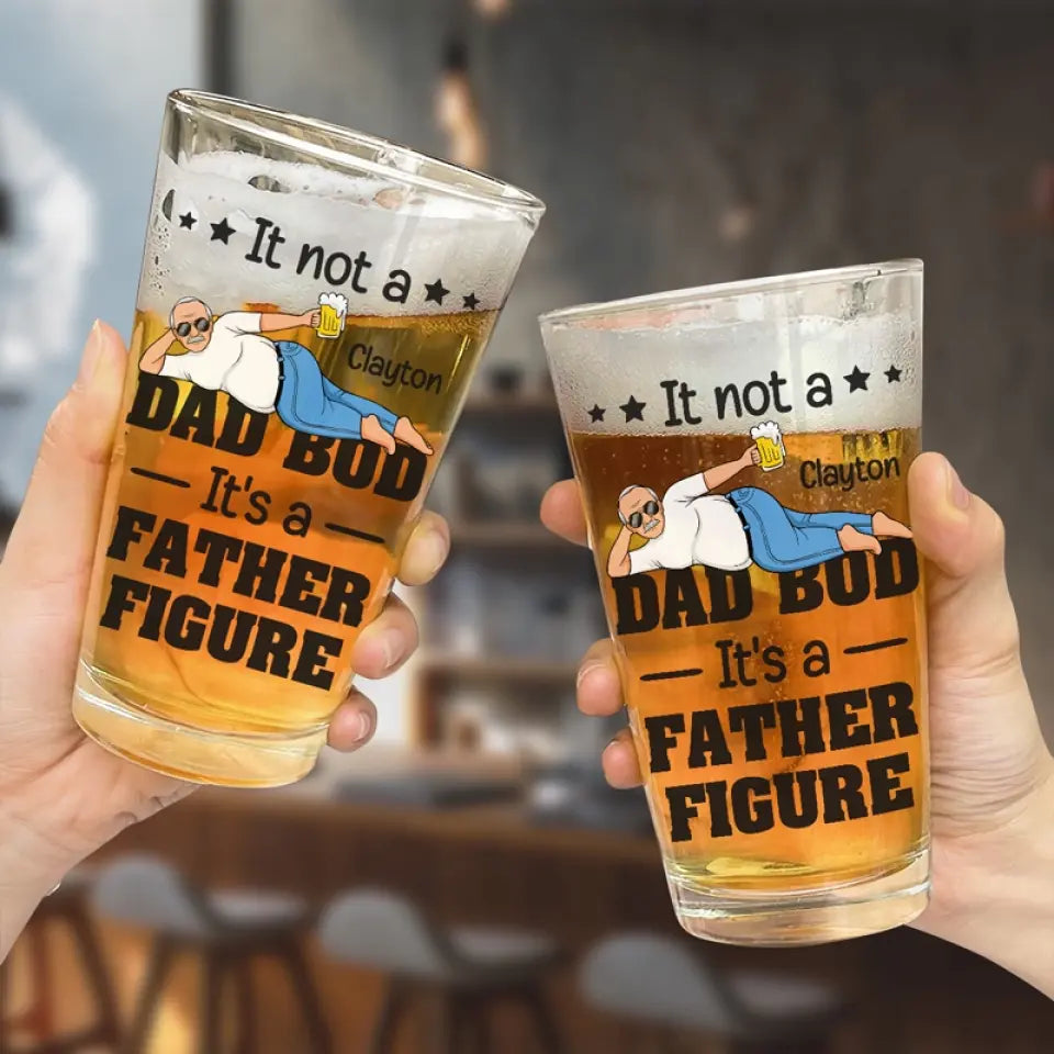 C'est une figure paternelle - Verre à bière personnalisé pour la famille - Fête des pères, cadeau pour papa, grand-père