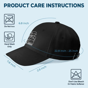 Photo personnalisée Bonne fête des pères de la part de votre fils préféré - Casquette brodée personnalisée en famille - Fête des pères, cadeau pour papa