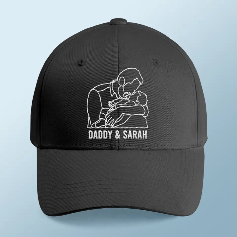 Photo personnalisée Bonne fête des pères de la part de votre fils préféré - Casquette brodée personnalisée en famille - Fête des pères, cadeau pour papa