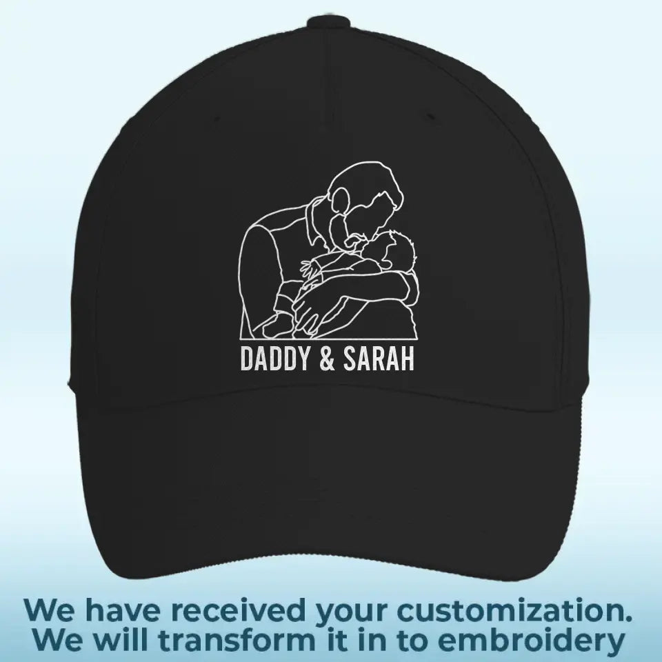 Photo personnalisée Bonne fête des pères de la part de votre fils préféré - Casquette brodée personnalisée en famille - Fête des pères, cadeau pour papa