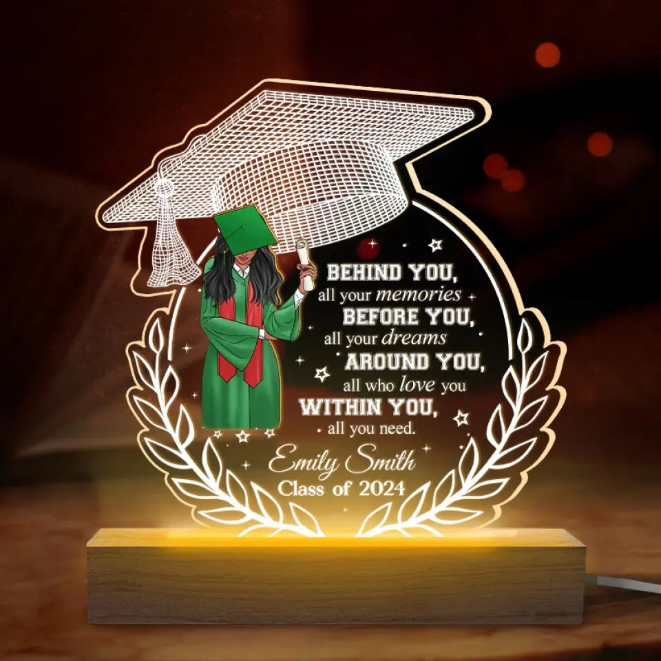 Si vous en rêvez, vous pouvez le faire - Lumière LED 3D personnalisée en forme de famille - Cadeau de remise de diplôme pour les membres de la famille, les frères et sœurs