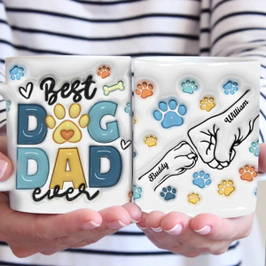 Tu n'es pas seulement un papa, tu es un papa chien - Mug personnalisé effet gonflé 3D imprimé chien - Fête des pères, cadeau pour les propriétaires d'animaux, amoureux des animaux