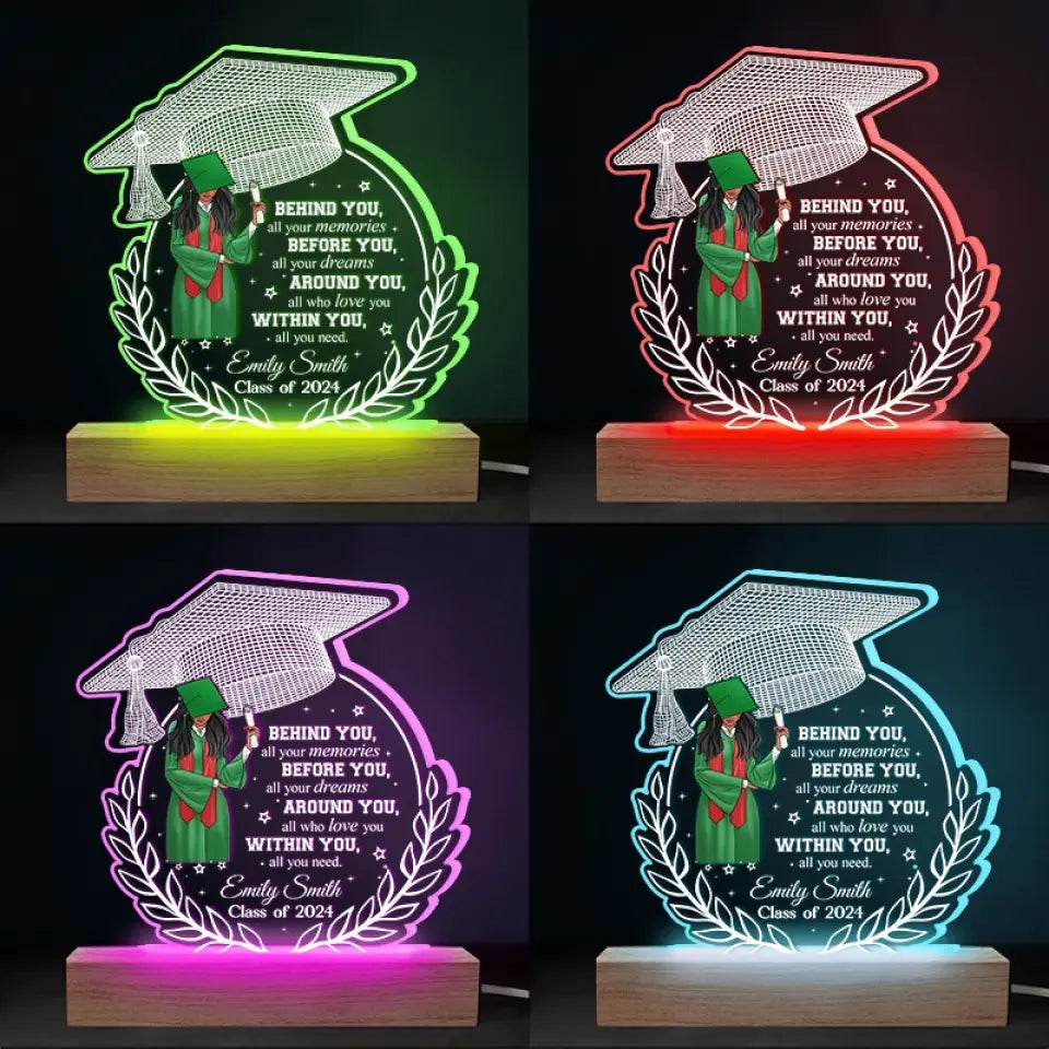 Si vous en rêvez, vous pouvez le faire - Lumière LED 3D personnalisée en forme de famille - Cadeau de remise de diplôme pour les membres de la famille, les frères et sœurs