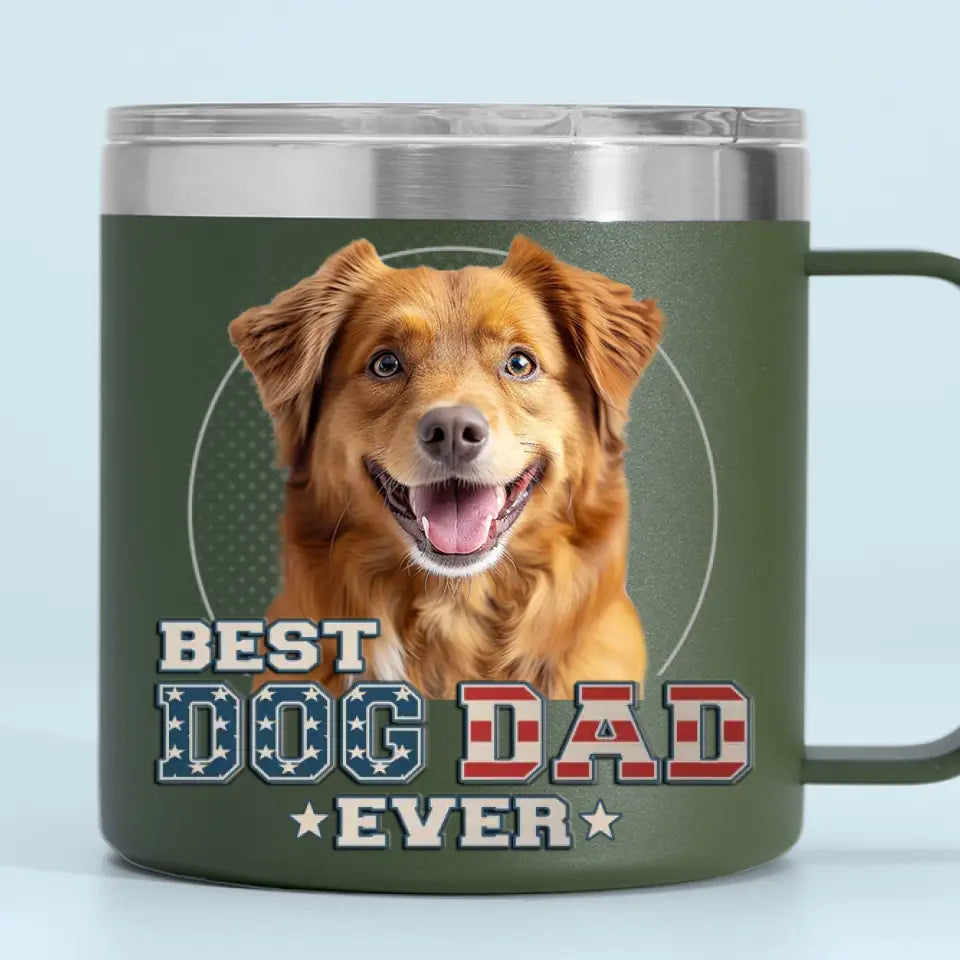 Soyez la personne que vos animaux pensent que vous êtes - Gobelet personnalisé en acier inoxydable de 14 oz avec poignée pour chien et chat - Fête des pères, cadeau pour les propriétaires d'animaux et les amoureux des animaux