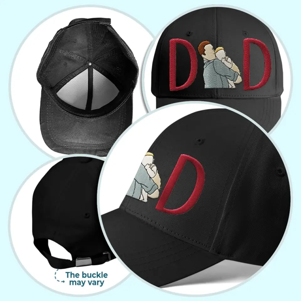 Casquette brodée personnalisée avec photo « Tu es mon papa incroyable » - Cadeau pour la fête des pères