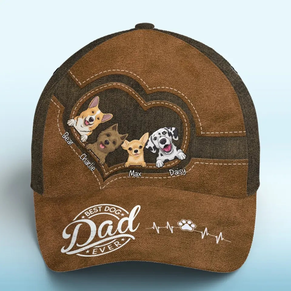 La vie est meilleure avec une queue qui remue à mes côtés - Casquette personnalisée pour chien et chat, casquette classique à imprimé intégral - Fête des pères, cadeau pour les propriétaires d'animaux et les amoureux des animaux