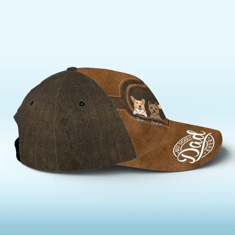 La vie est meilleure avec une queue qui remue à mes côtés - Casquette personnalisée pour chien et chat, casquette classique à imprimé intégral - Fête des pères, cadeau pour les propriétaires d'animaux et les amoureux des animaux
