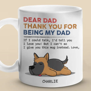 Je t'aime jour après jour - Mug personnalisé pour chien - Cadeau pour les propriétaires et les amoureux des animaux