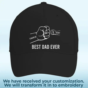 Tu es le meilleur papa du monde - Casquette brodée personnalisée pour la famille - Cadeau pour la fête des pères