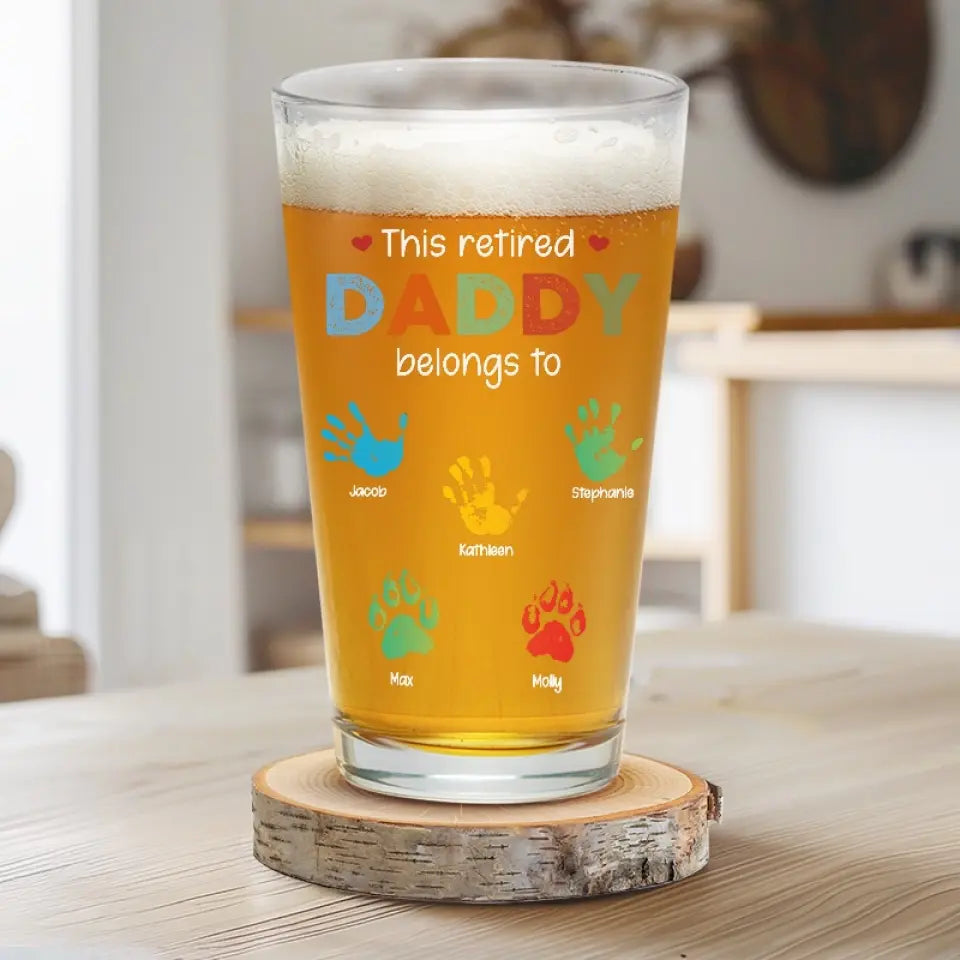 Être un bon père, c'est comme se raser - Verre à bière personnalisé pour la famille - Fête des pères, cadeau pour papa, grand-père