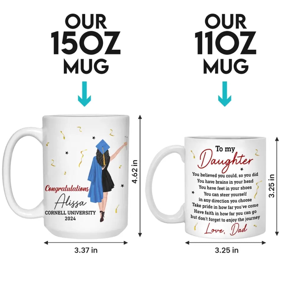 Vous croyez que vous le pouvez, alors vous l'avez fait - Tasse personnalisée familiale - Cadeau de remise de diplôme pour les membres de la famille, les frères et sœurs