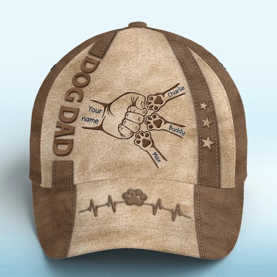 Les chiens sont notre lien avec le paradis - Casquette personnalisée pour chien, casquette classique à imprimé intégral - Fête des pères, cadeau pour les propriétaires d'animaux et les amoureux des animaux