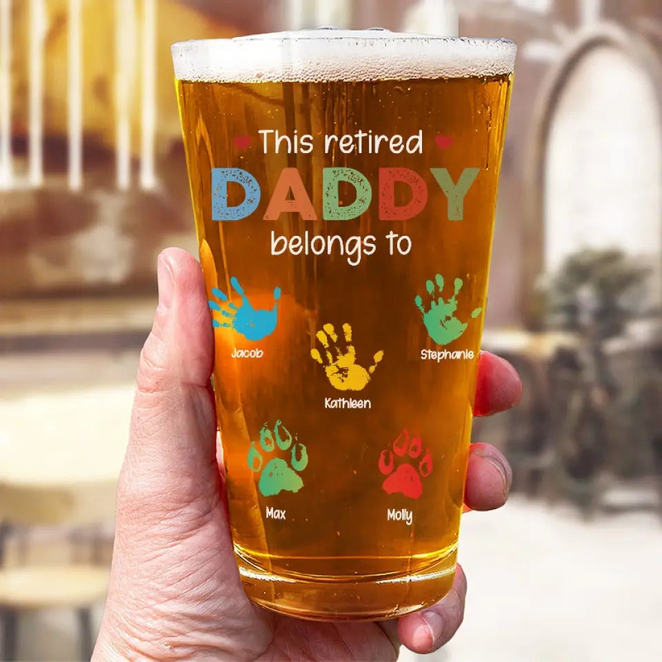 Être un bon père, c'est comme se raser - Verre à bière personnalisé pour la famille - Fête des pères, cadeau pour papa, grand-père