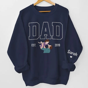 Papa, tu es unique en son genre - Sweat-shirt brodé personnalisé en famille - Cadeau pour la fête des pères, papa et grand-père