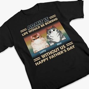Miaou signifie « Je t'aime » - T-shirt unisexe personnalisé, sweat à capuche, sweat-shirt - Fête des Pères, cadeau pour les propriétaires d'animaux et les amoureux des animaux