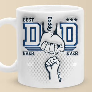 Notre lien est éternel - Mug personnalisé avec effet gonflé en 3D - Cadeau pour la fête des pères, papa, grand-père