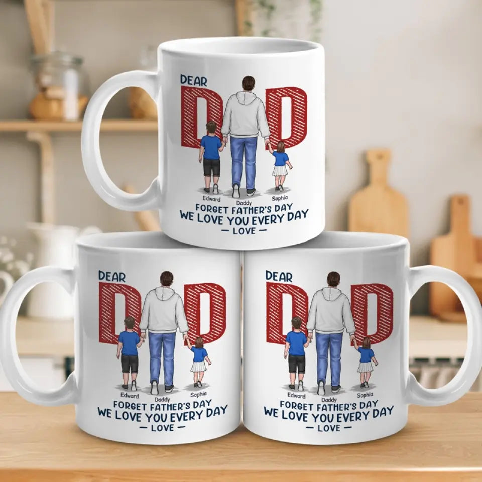 La famille est un trésor caché - Mug personnalisé pour la famille - Cadeau pour la fête des pères