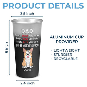 Vous savez que j'adore les collations - Gobelet personnalisé en aluminium à couleur changeante pour chien - Cadeau pour les propriétaires d'animaux et les amoureux des animaux