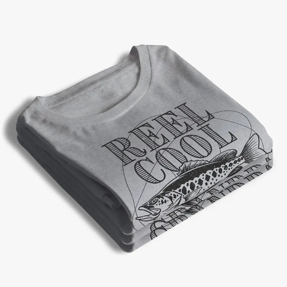 Reel Cool Grandpa Fishing - T-shirt unisexe personnalisé pour la famille, sweat à capuche, sweat-shirt - Fête des pères, cadeau pour papa, grand-père