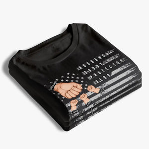 Les papas sont les héros méconnus de nos vies - T-shirt, sweat à capuche et sweat-shirt unisexe personnalisé pour la famille - Cadeau pour papa