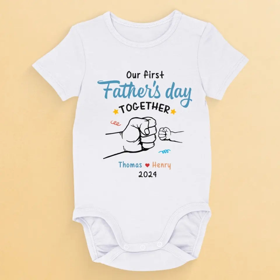 Le plus grand miracle de la vie enveloppé dans une couverture - Body bébé personnalisé pour la famille - Cadeau de fête des pères, cadeau de baby shower, cadeau pour le premier papa
