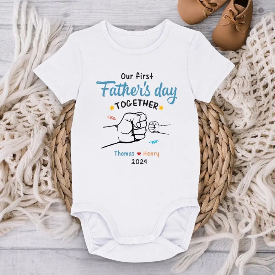 Le plus grand miracle de la vie enveloppé dans une couverture - Body bébé personnalisé pour la famille - Cadeau de fête des pères, cadeau de baby shower, cadeau pour le premier papa