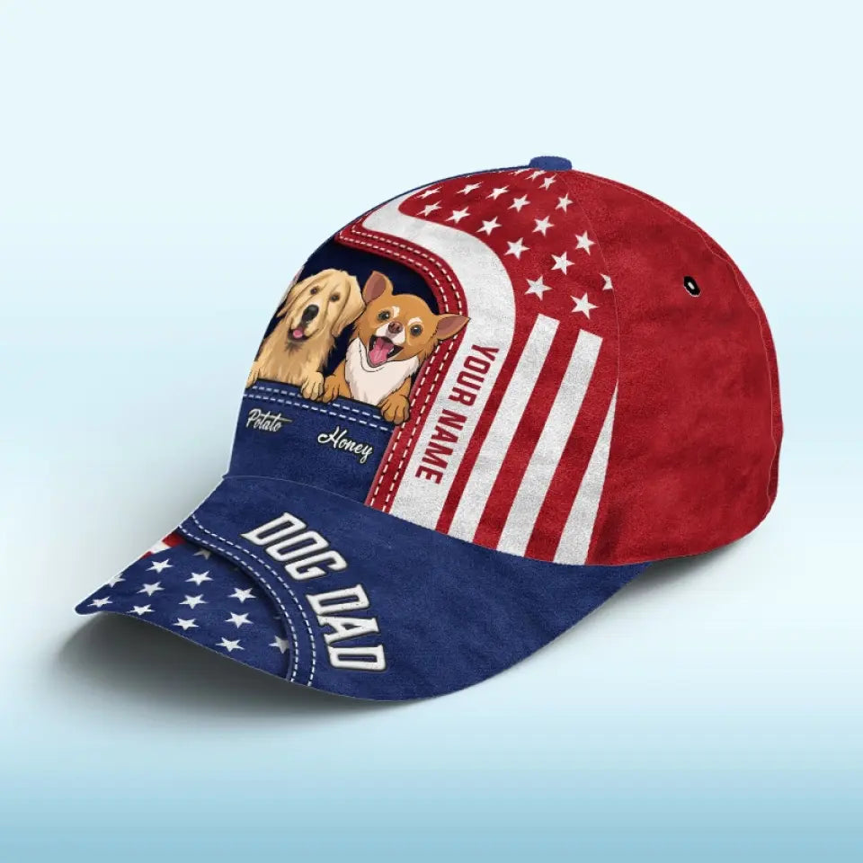 Les chiens nous ont tout donné ! Casquette personnalisée pour chien, casquette classique à imprimé intégral ! Cadeau pour la fête des pères, pour les propriétaires d'animaux et les amoureux des animaux.