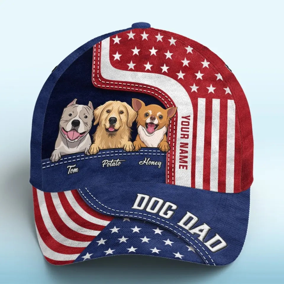Les chiens nous ont tout donné ! Casquette personnalisée pour chien, casquette classique à imprimé intégral ! Cadeau pour la fête des pères, pour les propriétaires d'animaux et les amoureux des animaux.