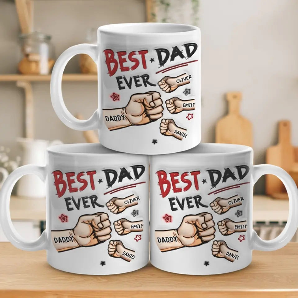 Tu es toujours le meilleur pour moi - Mug personnalisé en 3D avec effet gonflé - Cadeau pour la fête des pères, papa, grand-père