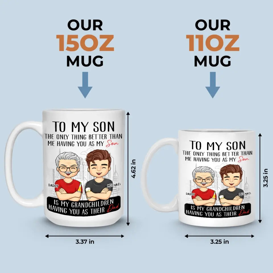 Le meilleur ami d'un garçon est sa mère - Mug personnalisé pour la famille - Fête des pères, cadeau pour fils