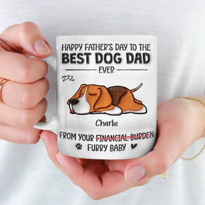 Le temps passé avec les chiens n'est jamais suffisant - Mug personnalisé avec effet gonflable 3D - Fête des Pères, cadeau pour les propriétaires d'animaux et les amoureux des animaux