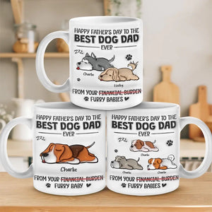 Le temps passé avec les chiens n'est jamais suffisant - Mug personnalisé avec effet gonflable 3D - Fête des Pères, cadeau pour les propriétaires d'animaux et les amoureux des animaux