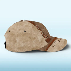 Papa, tu me soutiens - Casquette personnalisée pour la famille, casquette classique à imprimé intégral - Nouveauté, fête des pères, cadeau pour papa, grand-père AMZ