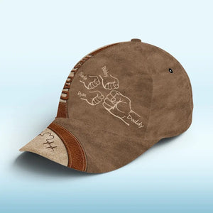 Papa, tu me soutiens - Casquette personnalisée pour la famille, casquette classique à imprimé intégral - Nouveauté, fête des pères, cadeau pour papa, grand-père AMZ