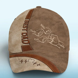 Papa, tu me soutiens - Casquette personnalisée pour la famille, casquette classique à imprimé intégral - Nouveauté, fête des pères, cadeau pour papa, grand-père AMZ