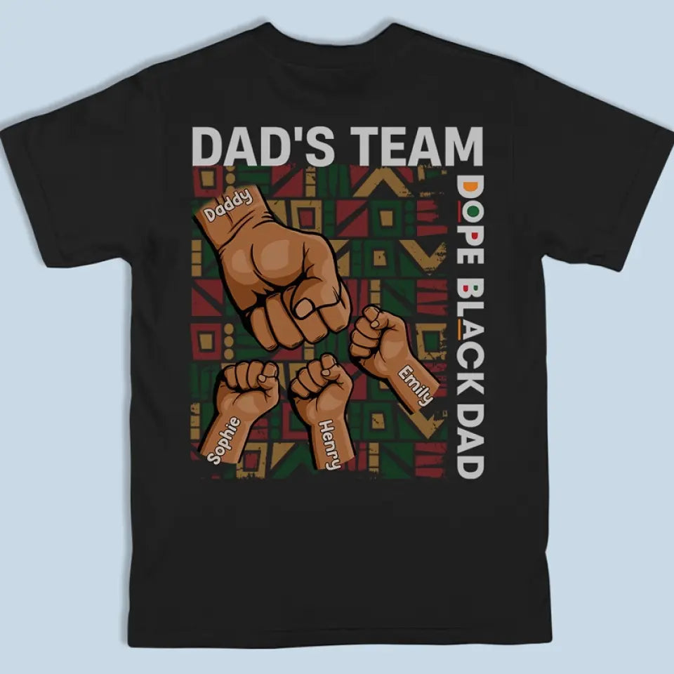 Une équipe avec vous - T-shirt unisexe personnalisé imprimé au dos pour la famille, sweat à capuche, sweat-shirt - Fête des pères, cadeau pour papa, grand-père