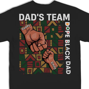 Une équipe avec vous - T-shirt unisexe personnalisé imprimé au dos pour la famille, sweat à capuche, sweat-shirt - Fête des pères, cadeau pour papa, grand-père