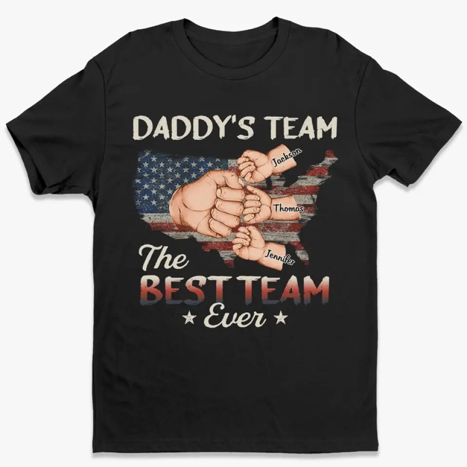 Papa, tu es mon super-héros - T-shirt unisexe personnalisé pour la famille, sweat à capuche, sweat-shirt - 4 juillet, fête des pères, cadeau pour papa, grand-père