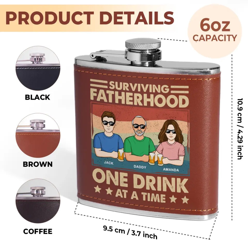 Des raisons pour lesquelles vous buvez, papa - Flasque personnalisée pour la famille - Fête des pères, cadeau pour papa, grand-père
