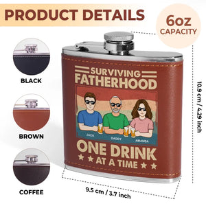 Des raisons pour lesquelles vous buvez, papa - Flasque personnalisée pour la famille - Fête des pères, cadeau pour papa, grand-père