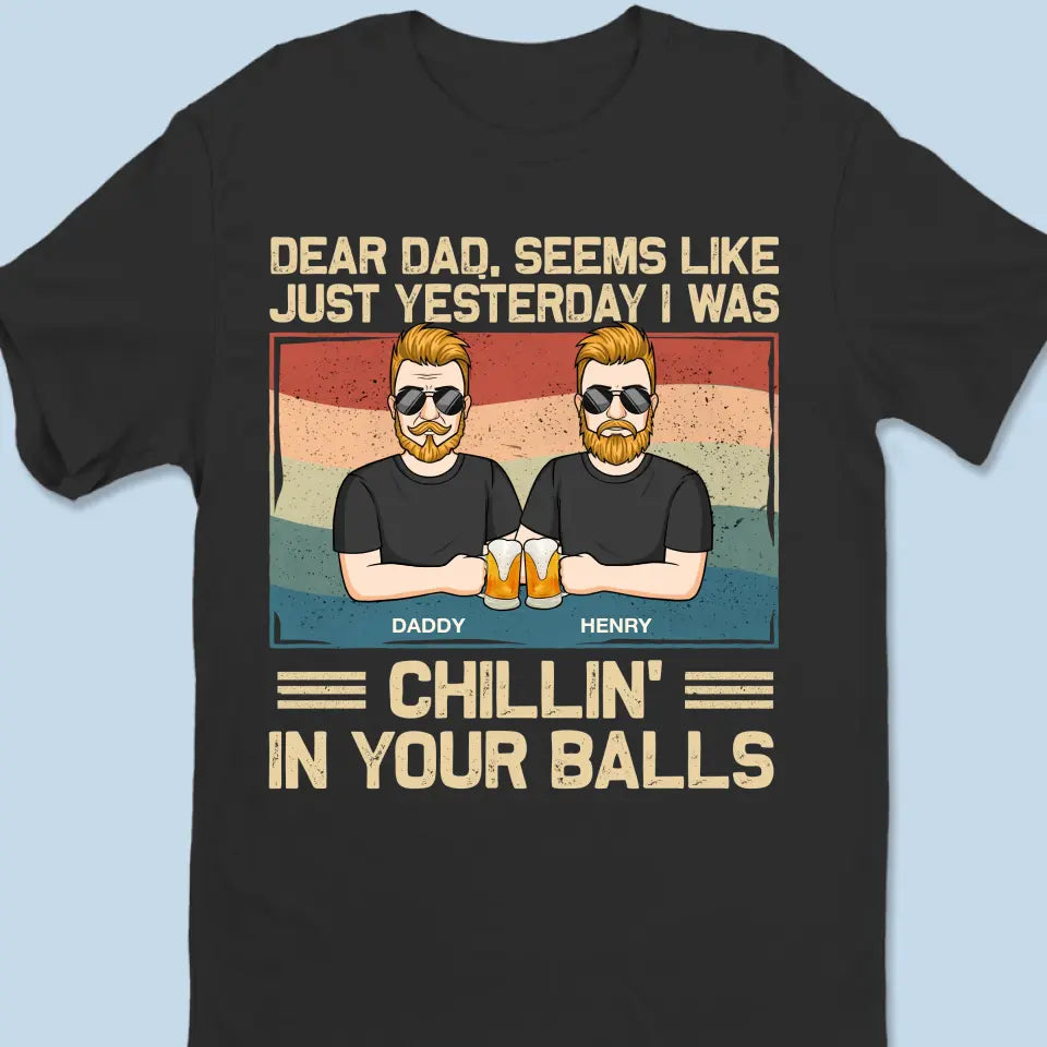 Hier encore, je me détendais - T-shirt unisexe personnalisé pour la famille, sweat à capuche, sweat-shirt - Fête des pères, cadeau pour papa, grand-père