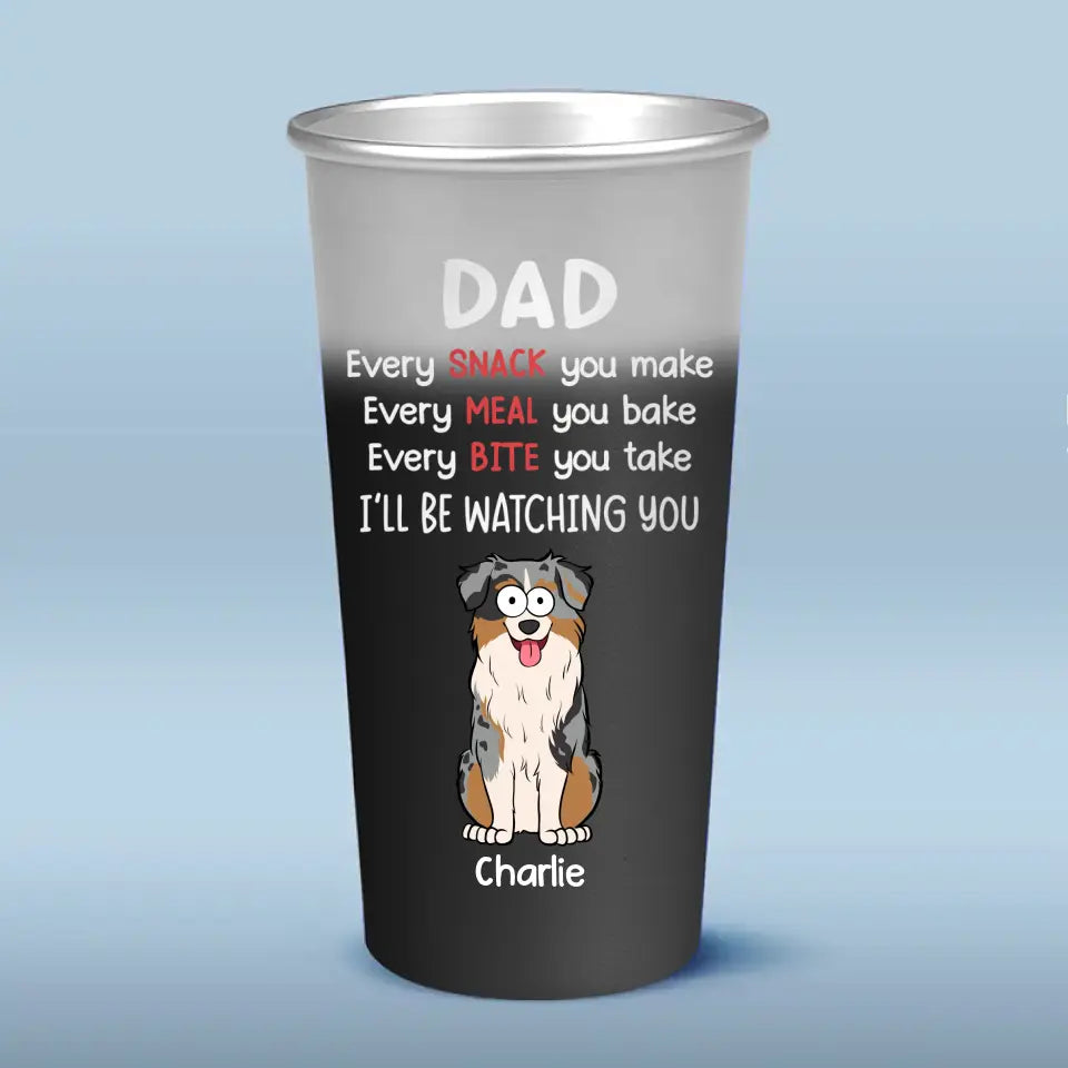 Vous savez que j'adore les collations - Gobelet personnalisé en aluminium à couleur changeante pour chien - Cadeau pour les propriétaires d'animaux et les amoureux des animaux